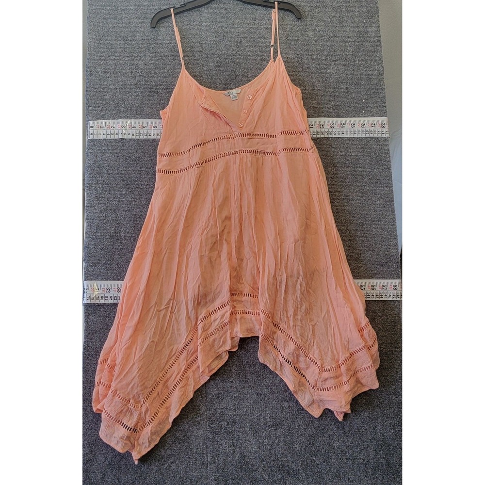Volcom Peach Handkerchief Hem Boho Dress S. skater, beach, festival, Bohemian